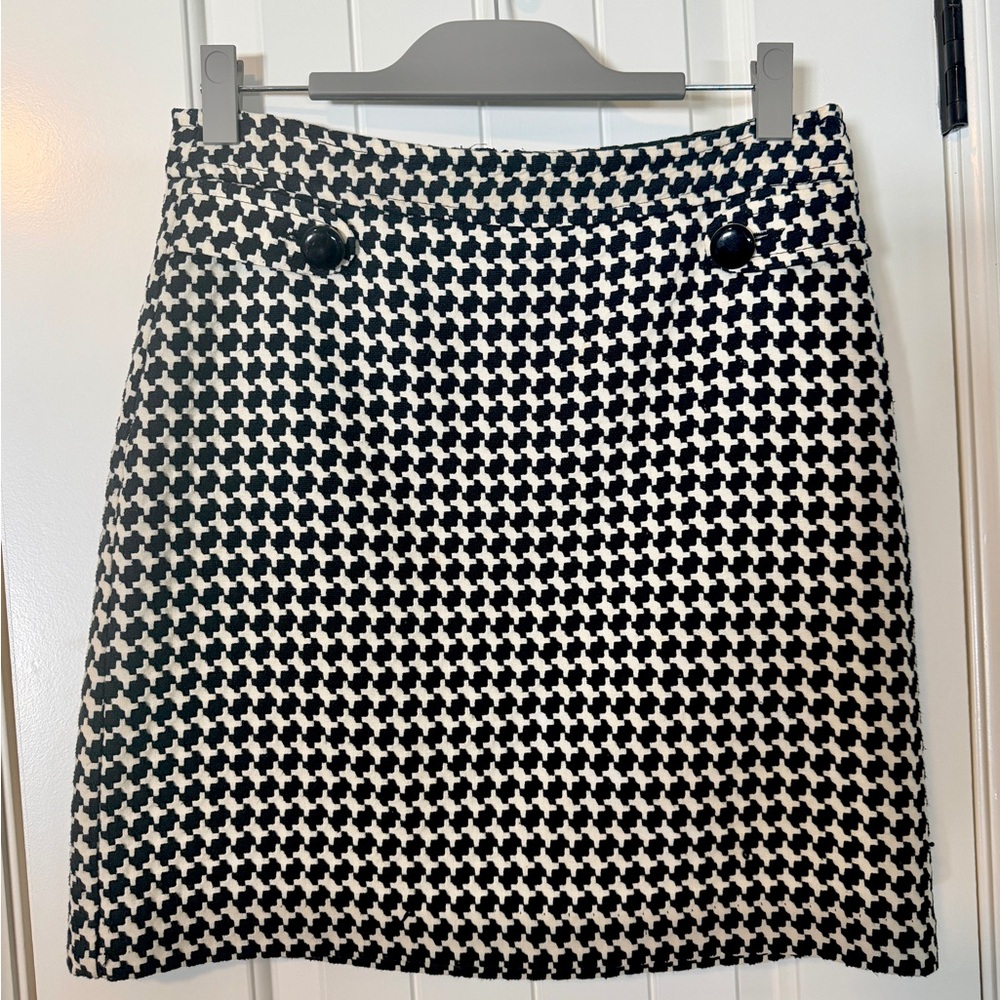 Trina Turk Black and White A-Line Skirt